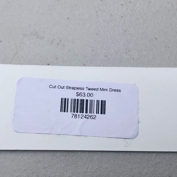 Pretty Garbage Cut Out Strapless Tweed Mini Dress Size Small - Picture 7 of 10